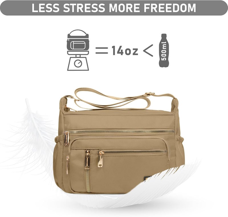 NPBAG Crossbody Bag for Women, Shoulder Purse Handbag Messenger Bag, Trendy Pocketbooks, Waterproof and Multi-Pockets - Image 4